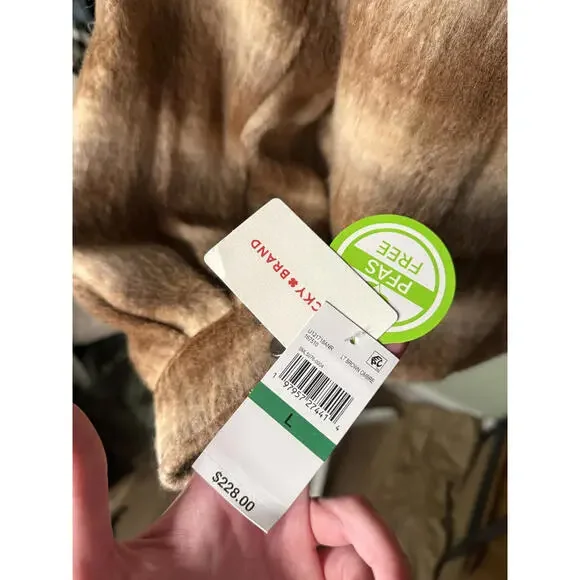 NWT! Lucky Brand Plaid Jacket Light Brown Ombre Size Large - Picture 6 of 8